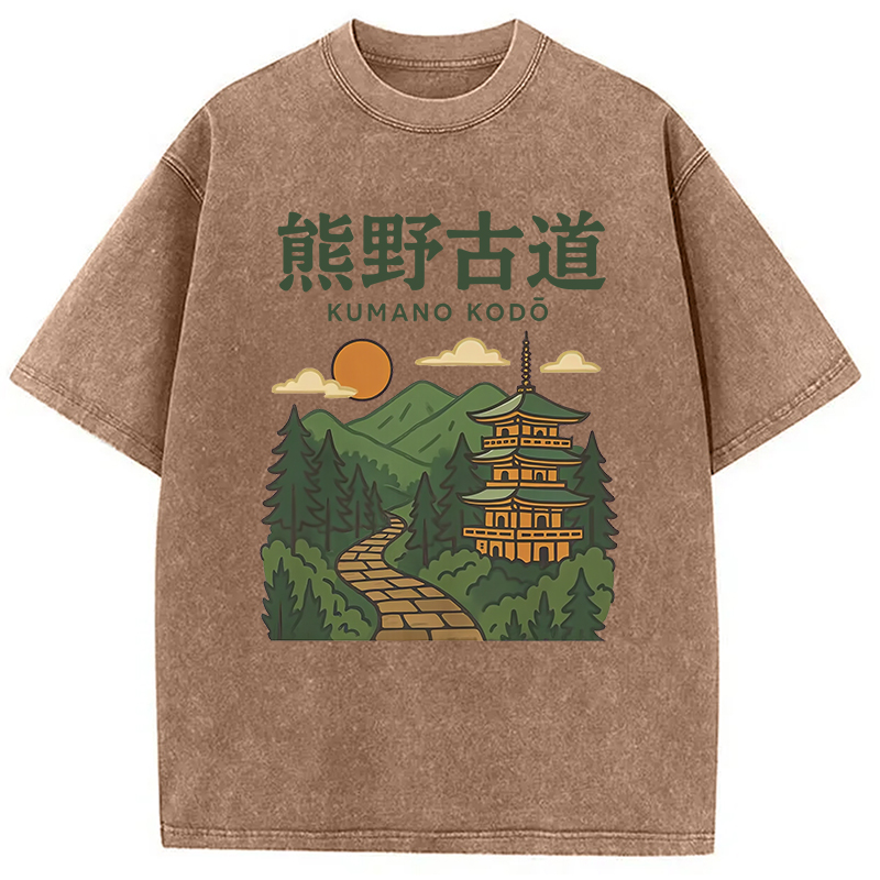 Modecanvas Kumano Kodo Japan Trail Washed T-Shirt