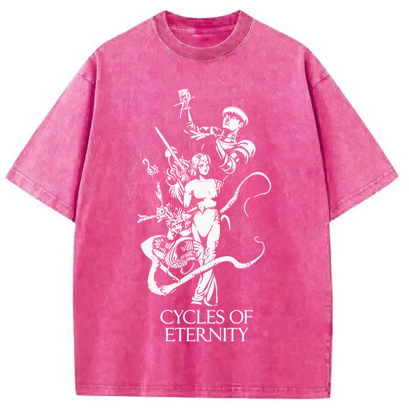 Modecanvas Cycles of Eternity DTG Printing Washed T-Shirt