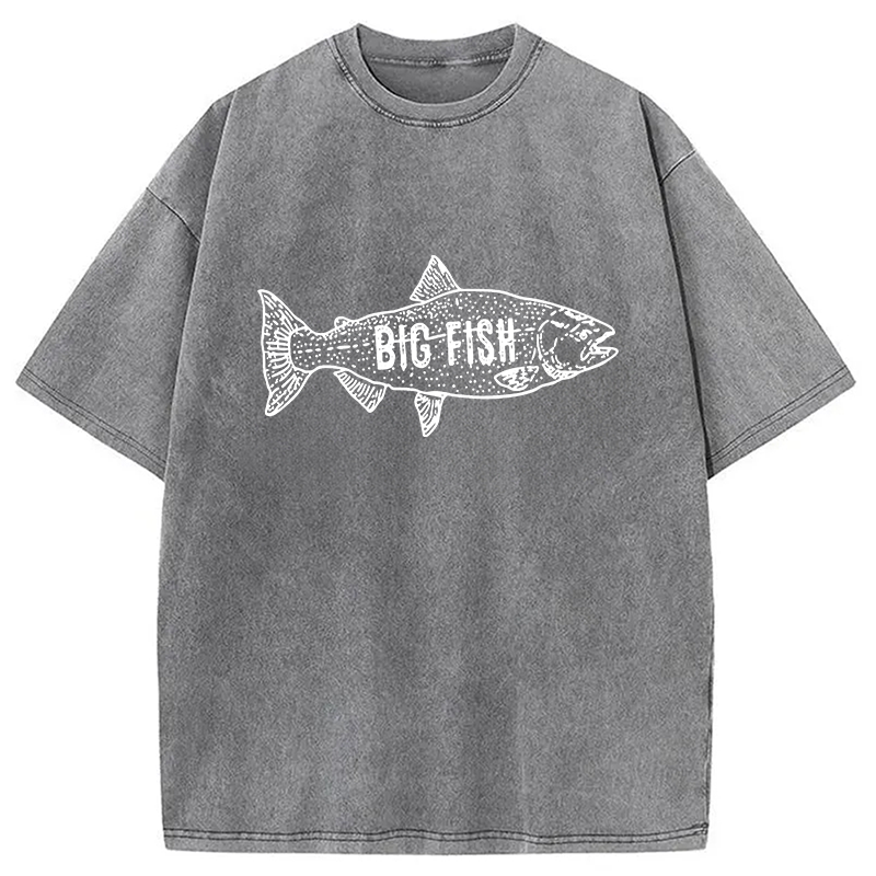 Modecanvas Big Fish DTG Printing Washed T-Shirt