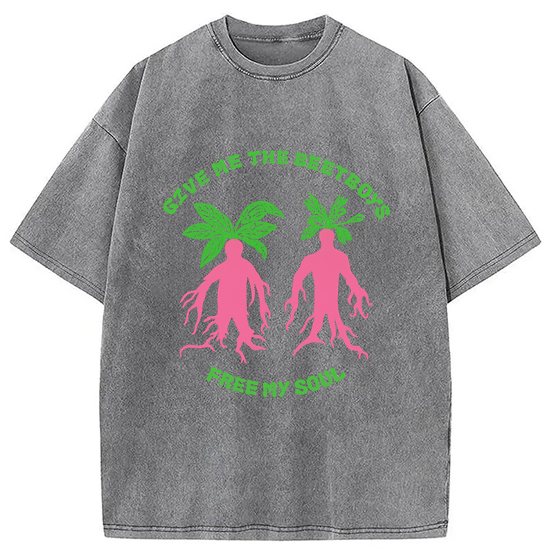 Modecanvas Give Me The Beetboys Washed T-Shirt