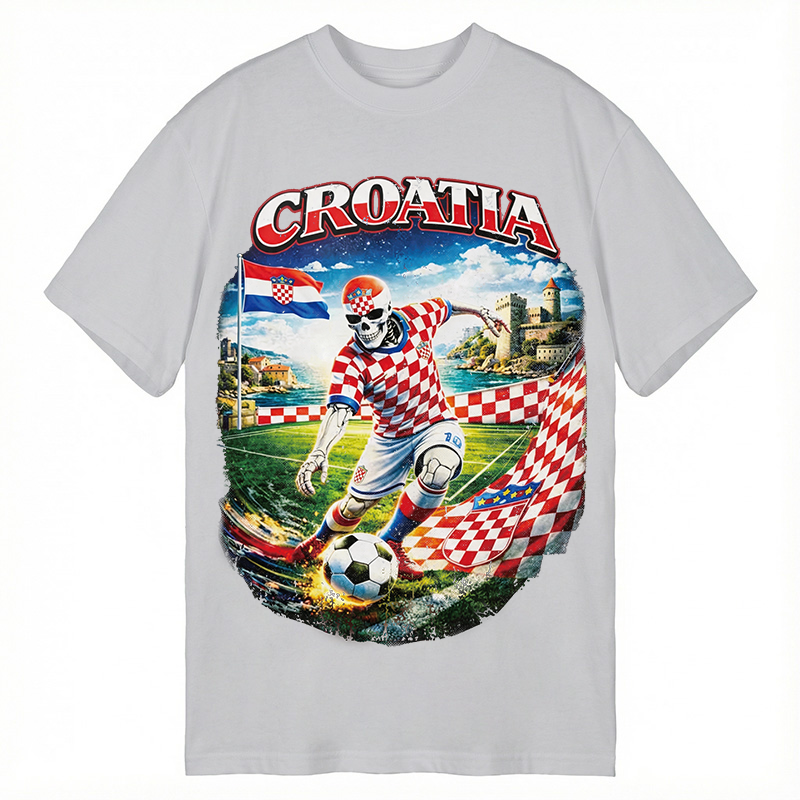 Modecanvas Croatia Soccer DTG Printing Classic T-Shirt-modecanvas
