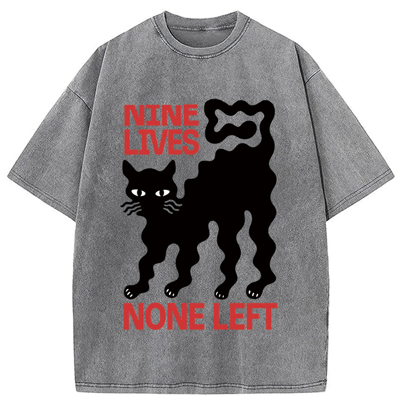 Modecanvas Neko Space Ramen Adventures Vintage Washed T-Shirt