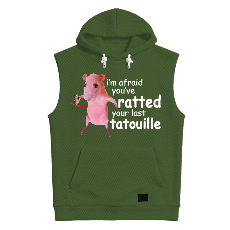 Modecanvas Funny Pink Rat Meme Hooded Tank