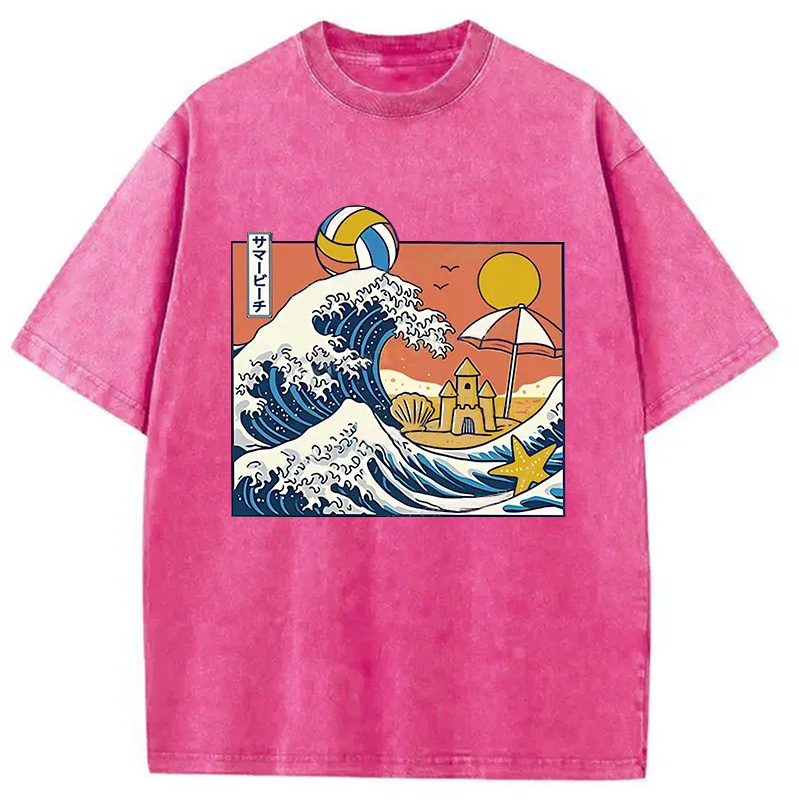 Modecanvas Summer Beach Washed T-Shirt