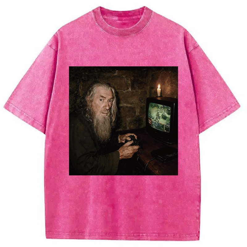 Modecanvas Gamer Wizard Washed T-Shirt