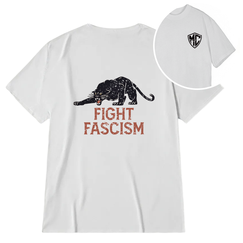 Modecanvas Fight Black Panther DTG Printing Back Classic T-Shirt