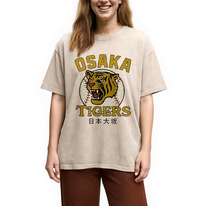 Modecanvas Funny Osaka Tigers Washed T-Shirt