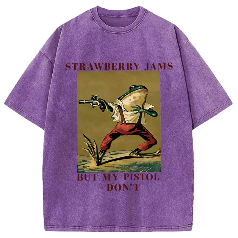 Modecanvas Western Frog DTG Printing Washed T-Shirt