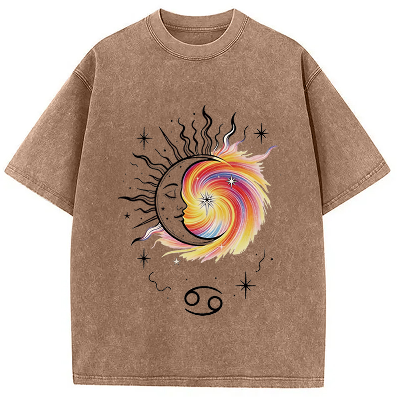 Modecanvas Balance Of Light And Soul? DTG Printing Washed T-Shirt