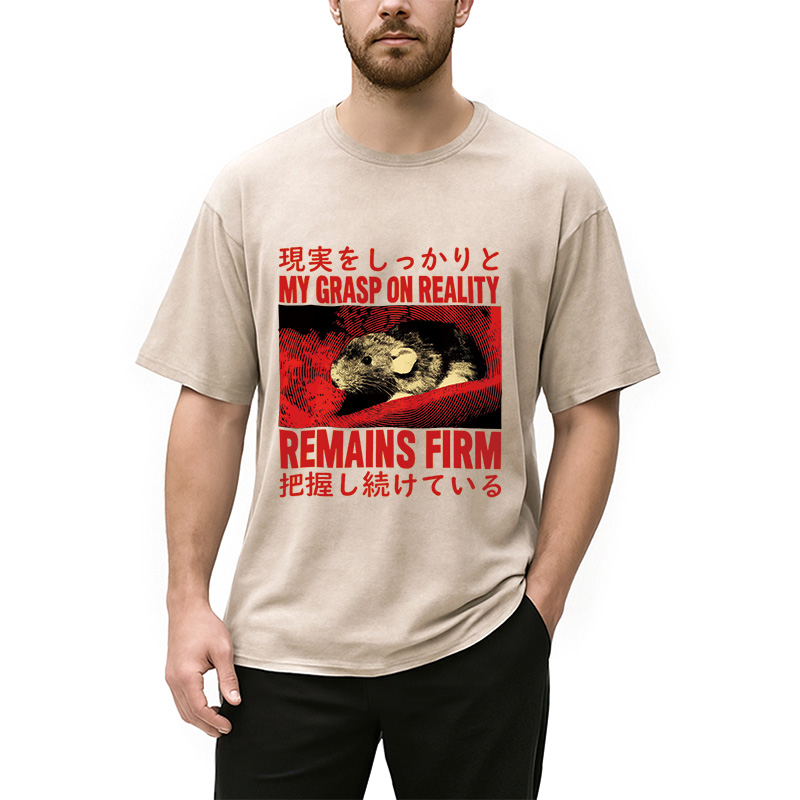 Modecanvas Grasp on Reality Rat Washed T-Shirt