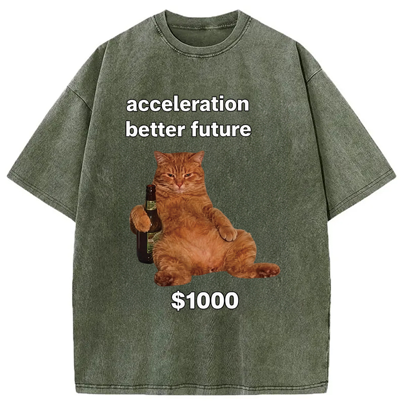 Modecanvas Acceleration Better Future DTG Printing Washed T-Shirt