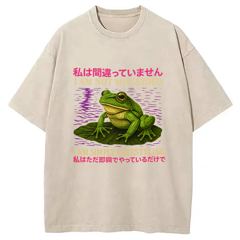 Modecanvas I Am Simply Freestyling Washed T-Shirt