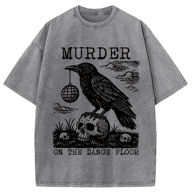 Modecanvas Murder on the Dance Floor DTG Printing Washed T-Shirt