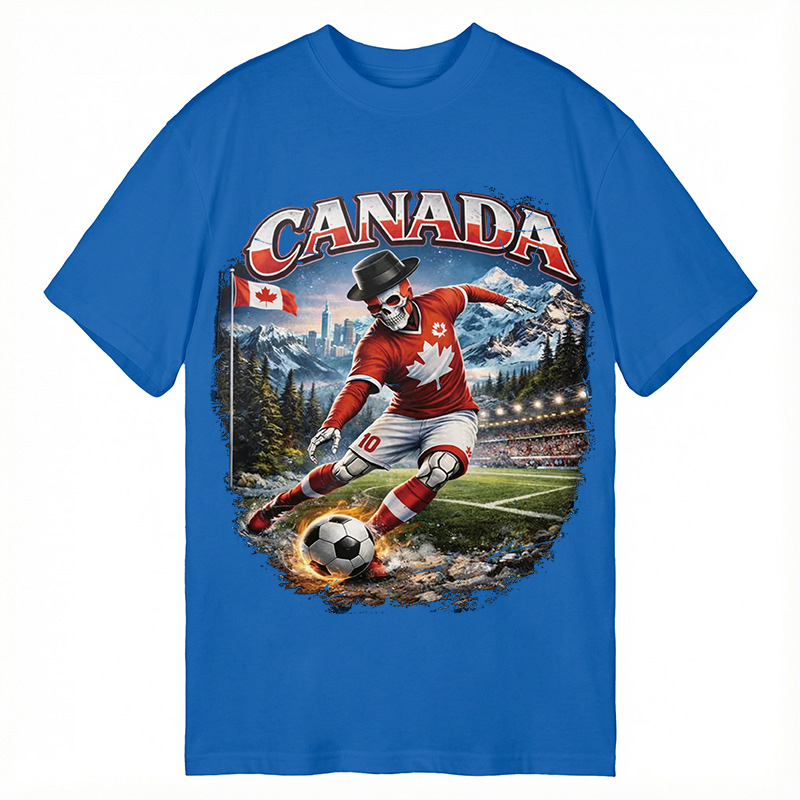Modecanvas Canada Soccer Vintage DTG Printing Classic T-Shirt-modecanvas
