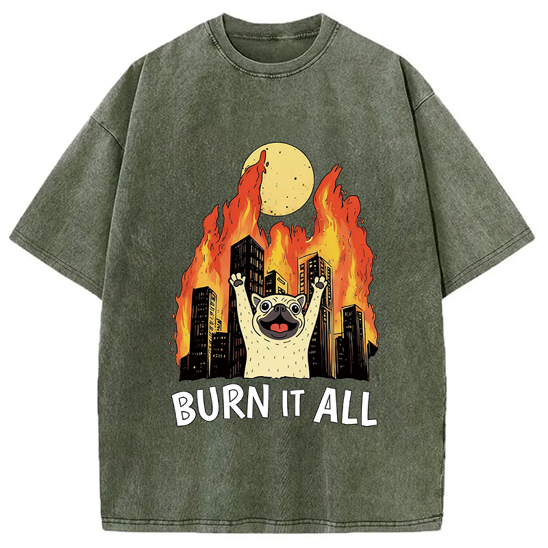 Modecanvas Burn It All DTG Printing Washed T-Shirt