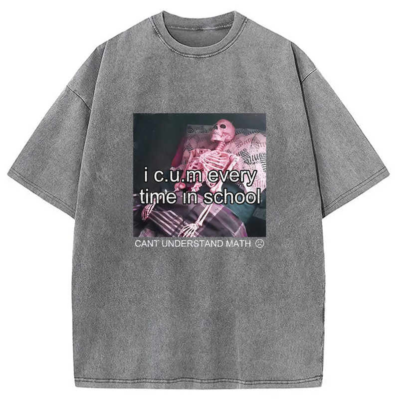 Modecanvas Everytime In School Washed T-Shirt
