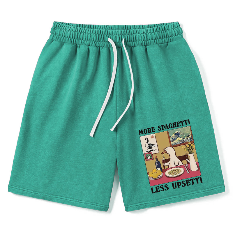 Modecanvas More Spaghetti Less Upsetti Goose Washed Short