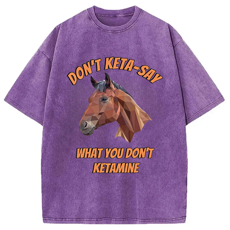 Modecanvas Funny Horse Special K DTG Printing Washed T-Shirt
