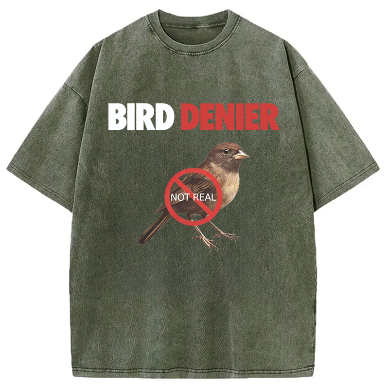 Modecanvas Bird Denier DTG Printing Washed T-Shirt