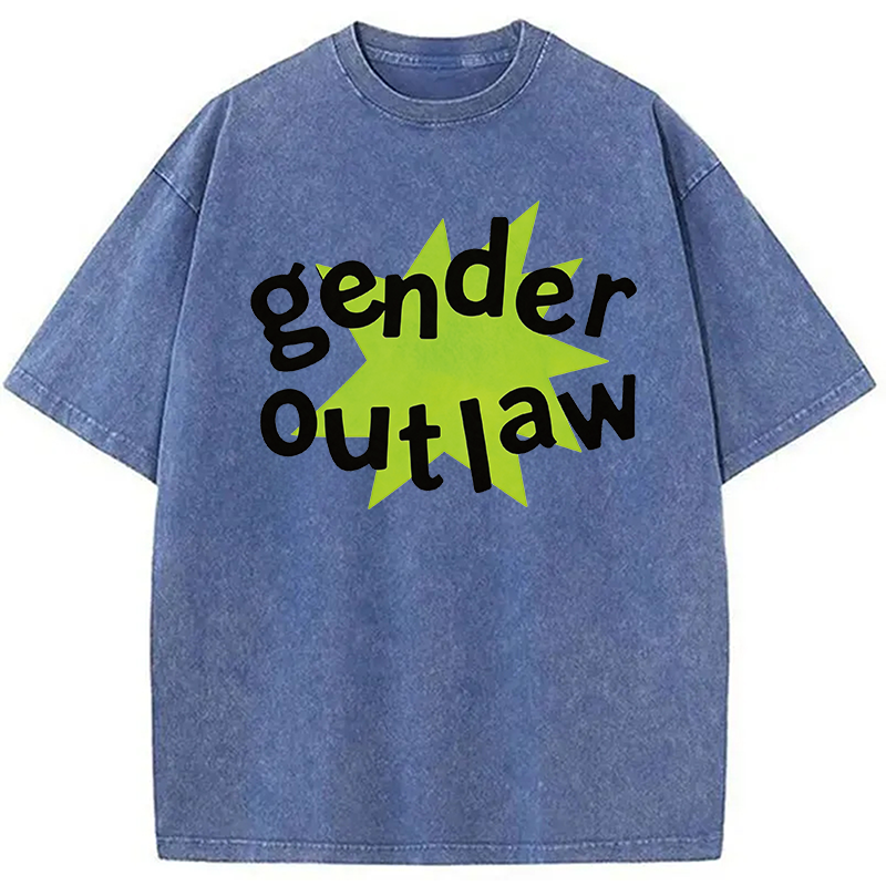 Modecanvas Gender Outlaw DTG Printing Washed T-Shirt
