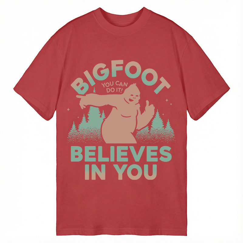 Modecanvas Bigfoot Believes In You DTG Printing Classic T-Shirt-modecanvas