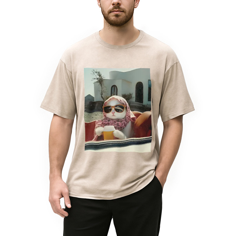Modecanvas Just A Chill Girl Vintage Washed T-Shirt