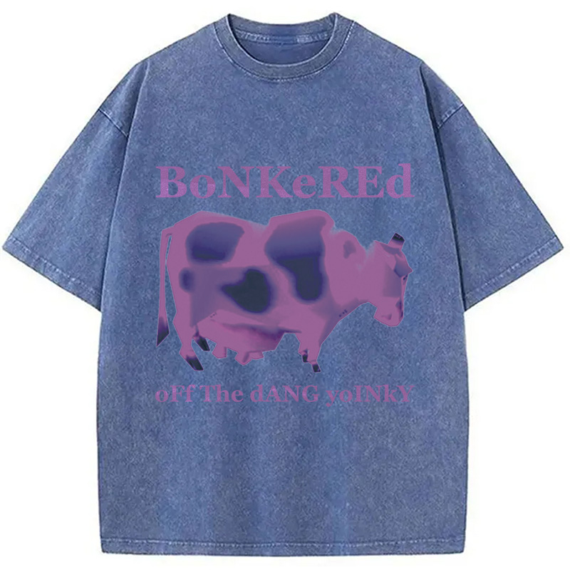 Modecanvas Bonkered Off The Dang Yoinky Meme Washed T-Shirt