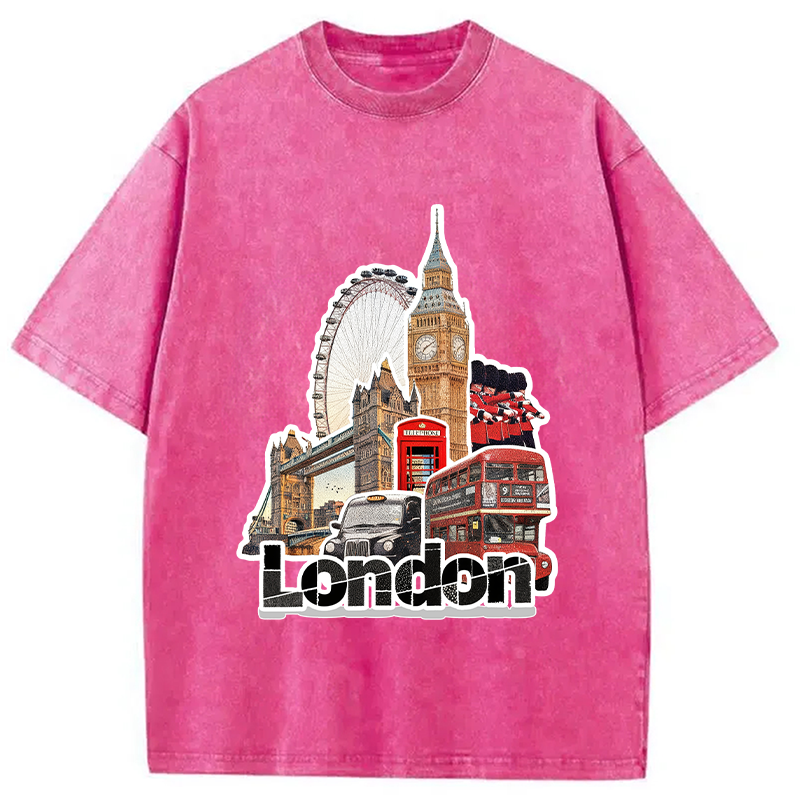 Modecanvas London View Washed T-Shirt