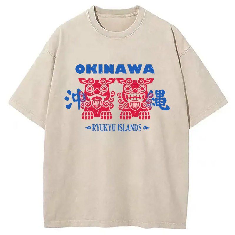 Modecanvas Okinawa Mascot Washed T-Shirt