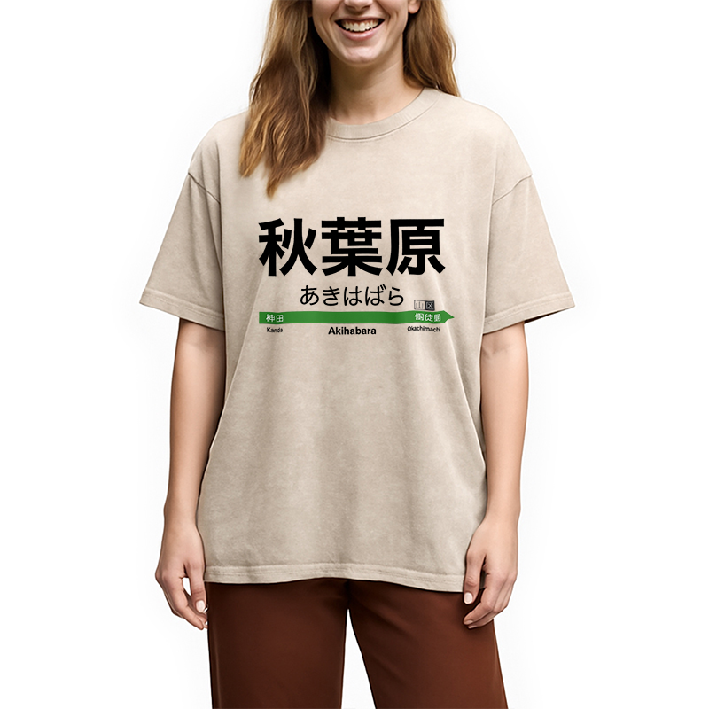 Modecanvas Akihabara Station Washed T-Shirt