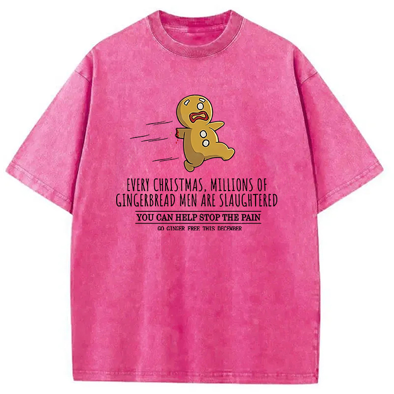 Modecanvas Gingerbread Man Disaster Washed T-Shirt