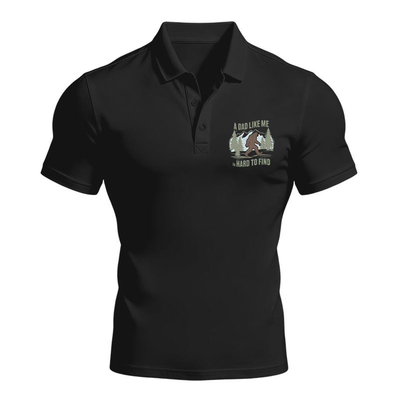 Modecanvas Bigfoot Funny Camping Dad Polo Shirt