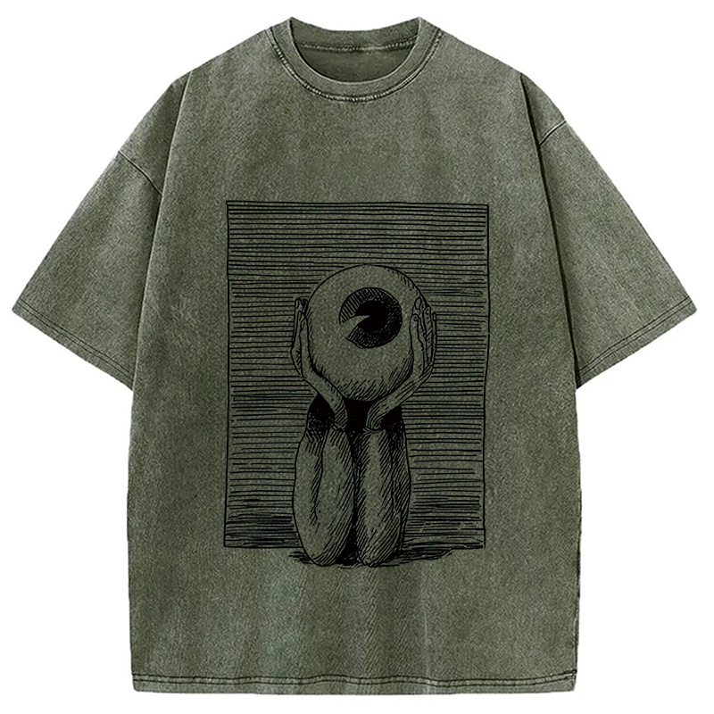 Modecanvas The Eye of the Beholder DTG Printing Washed T-Shirt-modecanvas