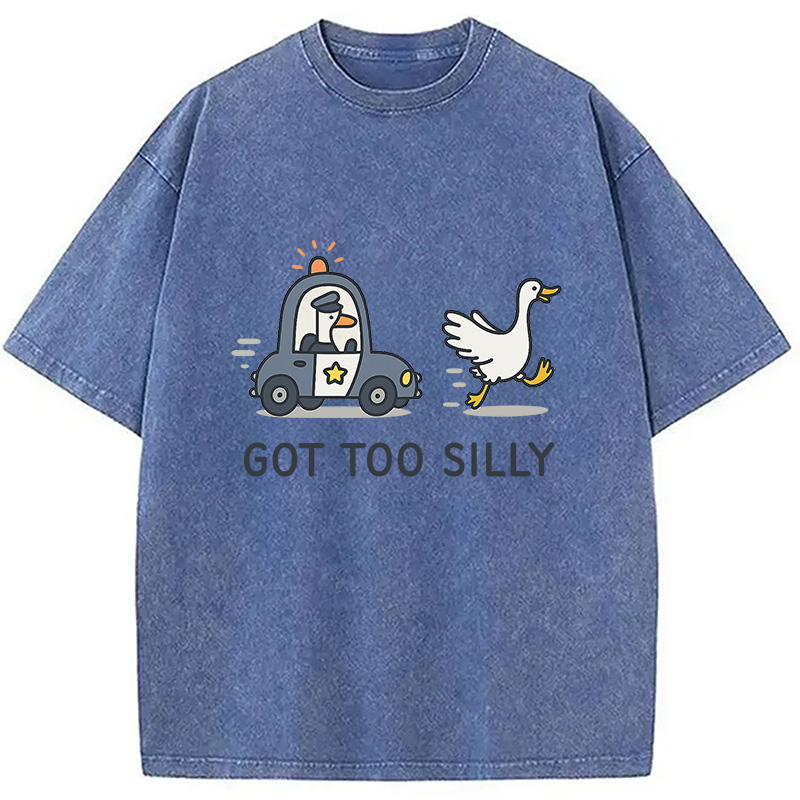 Modecanvas Retro Comfort Goose Washed T-Shirt