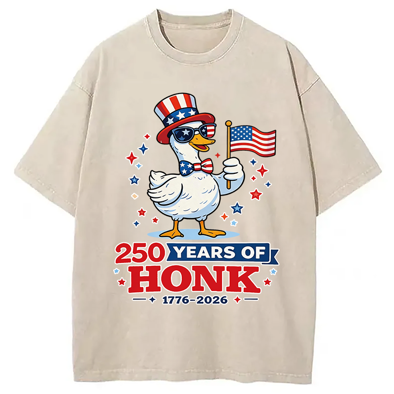Modecanvas 250 Years of Honk DTG Printing Washed T-Shirt