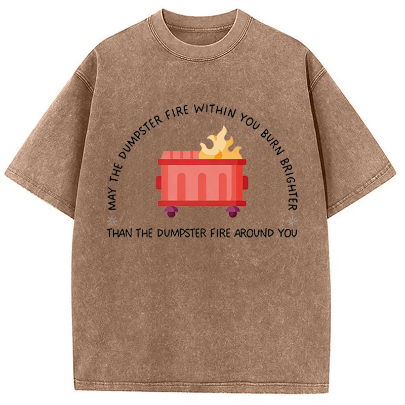 Modecanvas Burn Brighter Funny DTG Printing Washed T-Shirt