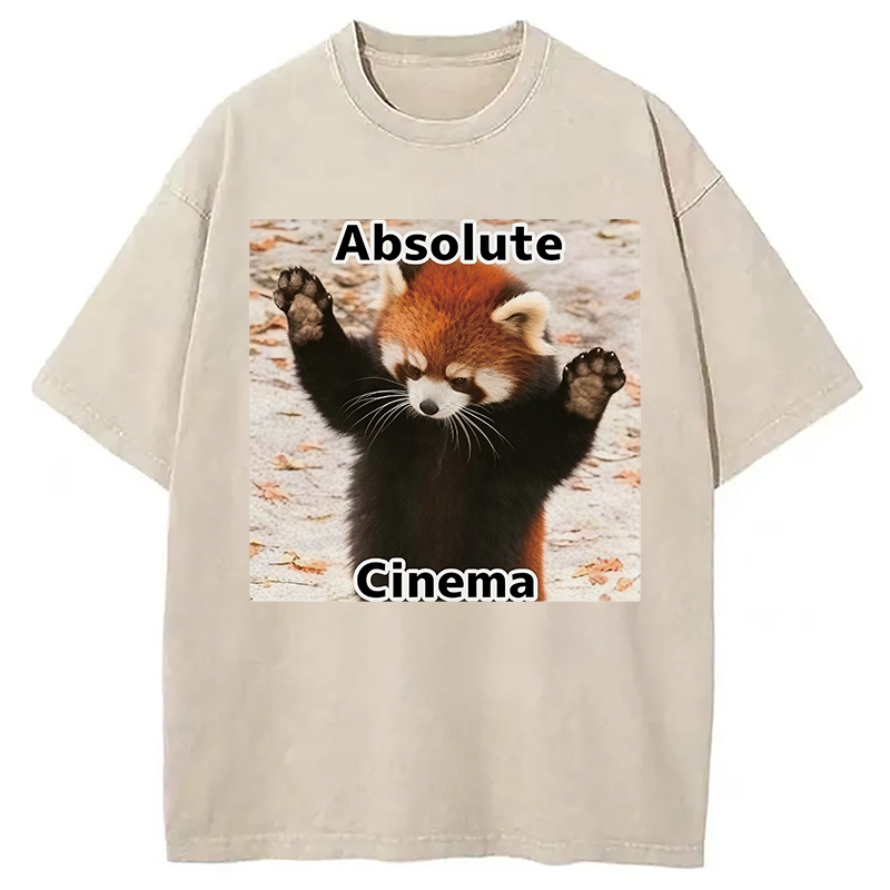 Modecanvas Absolute Cinema DTG Printing Washed T-Shirt
