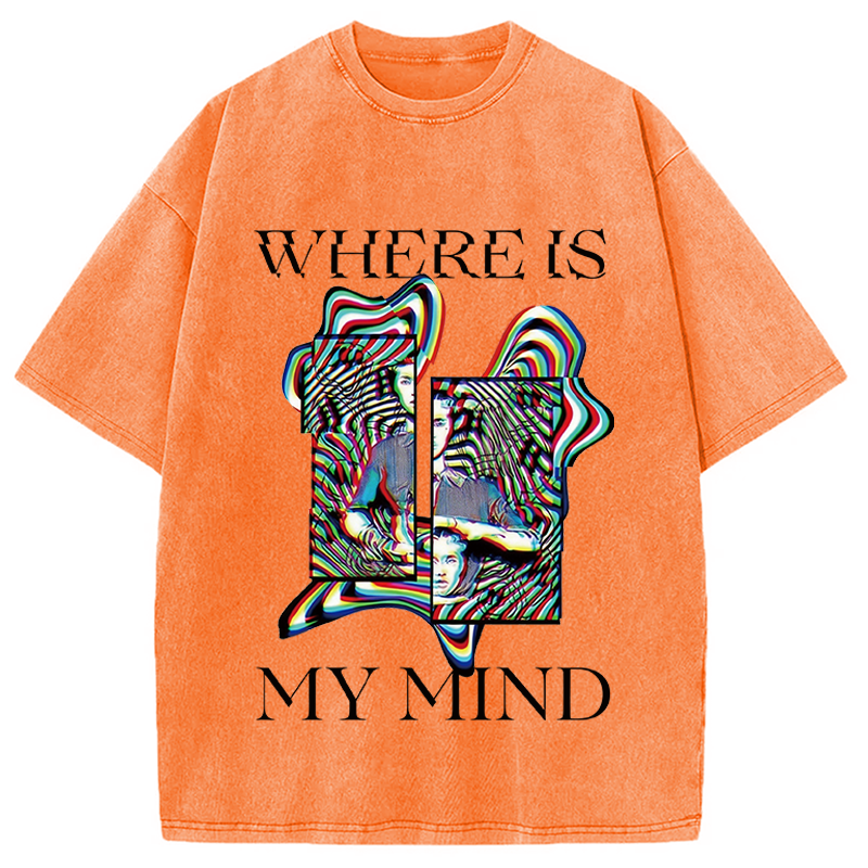 Modecanvas Where Is My Mind? DTG Printing Washed T-Shirt