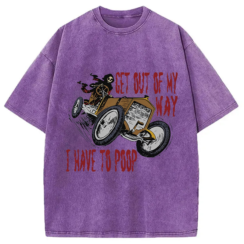 Modecanvas Get Out Of My Way DTG Printing Washed T-Shirt