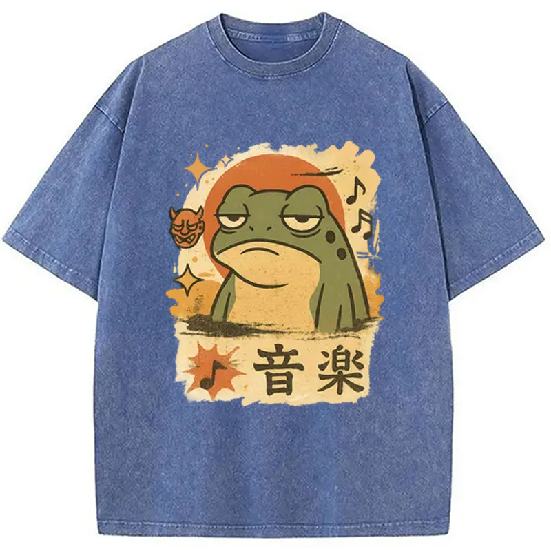 Modecanvas Unimpressed Frog Japanese Washed T-Shirt