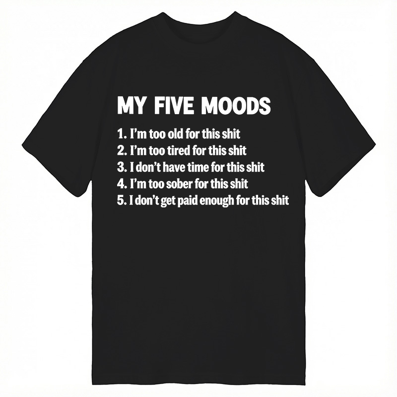 Modecanvas My Five Moods DTG Printing Classic T-Shirt-modecanvas