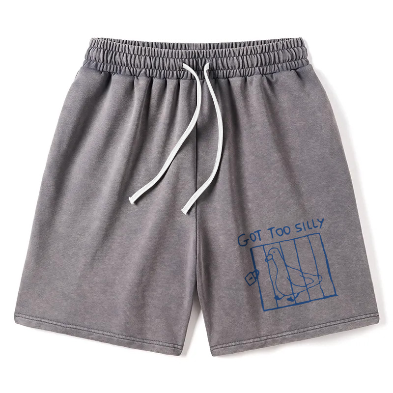Modecanvas Got Too Silly Meme Washed Short