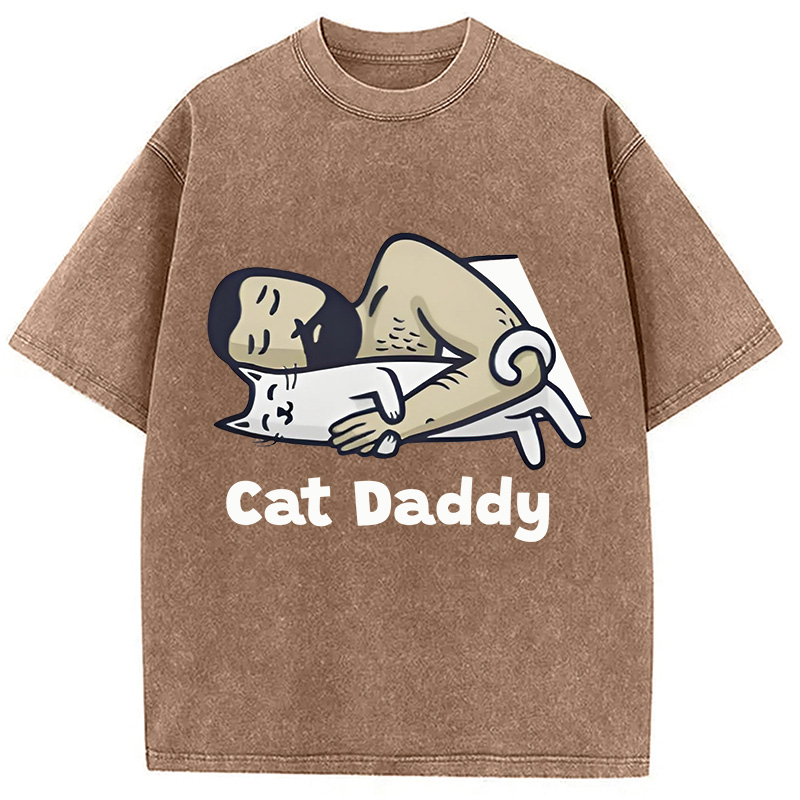 Modecanvas Cat Daddy Washed T-Shirt