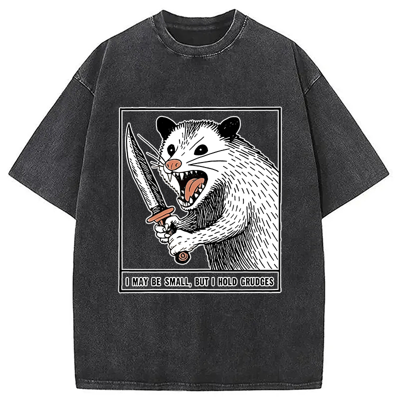 Modecanvas Possum With A Knife Washed T-Shirt