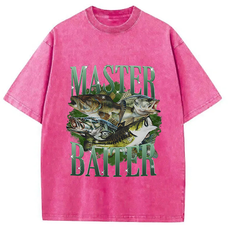 Modecanvas Master Baiter Retro Washed T-Shirt-modecanvas
