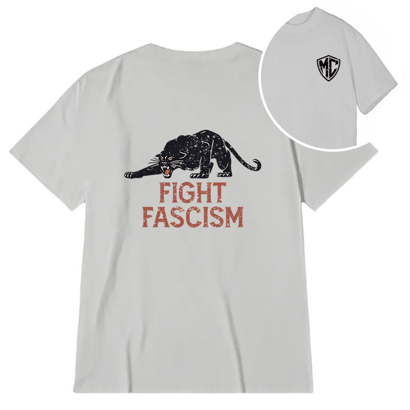 Modecanvas Fight Black Panther DTG Printing Back Classic T-Shirt