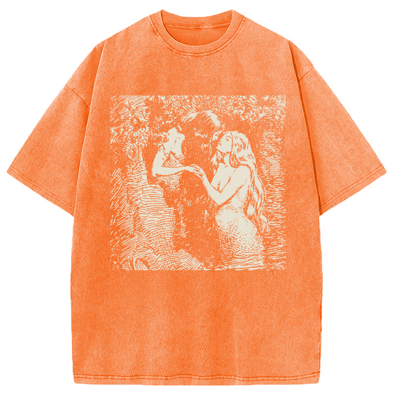 Modecanvas The Nymph and the Dryad DTG Printing Washed T-Shirt