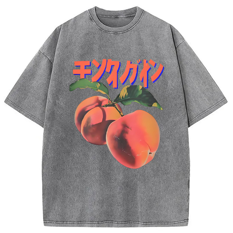 Modecanvas Retro Peach Japanese Washed T-Shirt