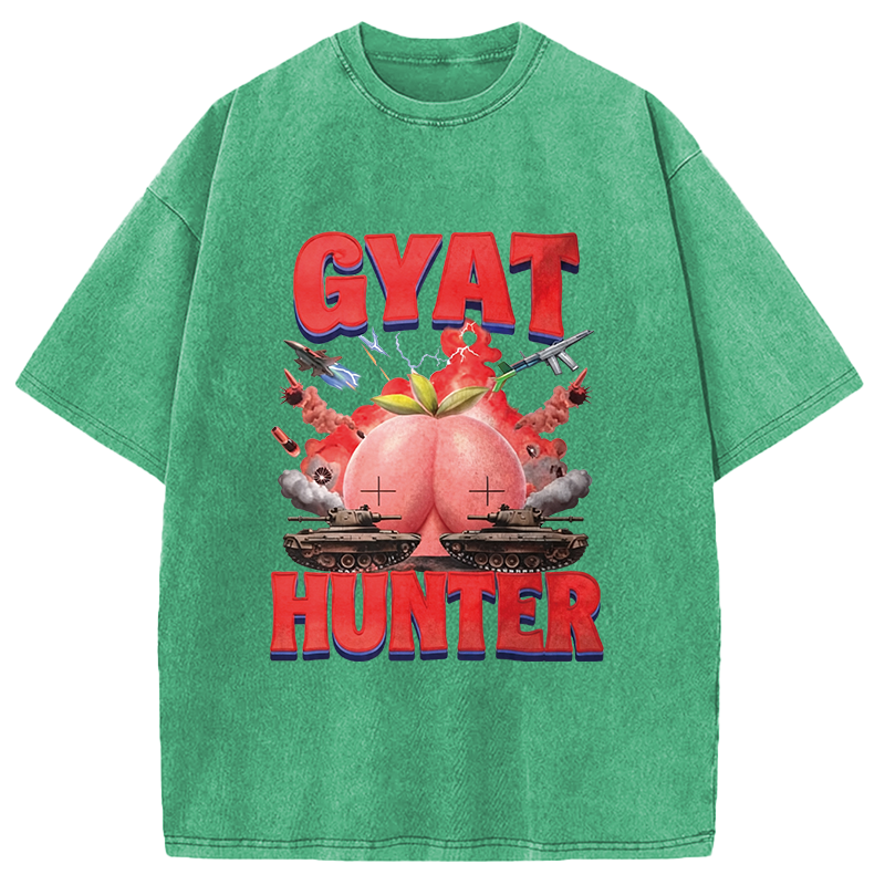 Modecanvas Gyat Hunter DTG Printing Washed T-Shirt