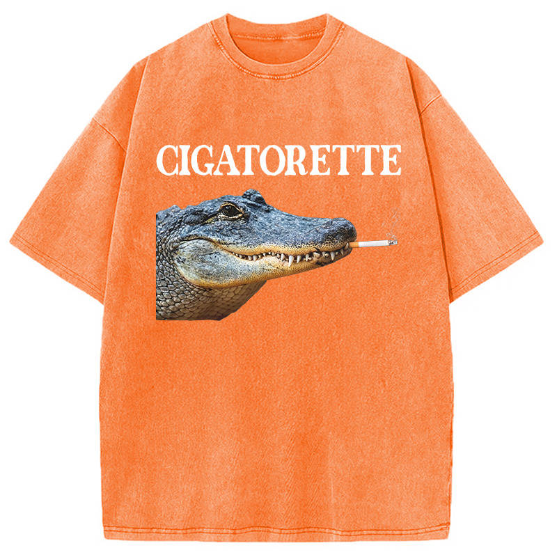 Modecanvas CIGATORETTE DTG Printing Washed T-Shirt